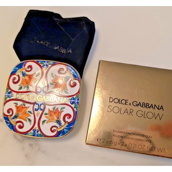 Last Price! Dolce & Gabbana Solar Glow Powder Duo SWEET PINK Highlighter Blush - Picture 2 of 7